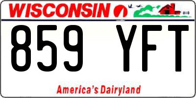 WI license plate 859YFT