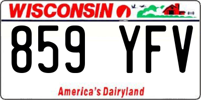 WI license plate 859YFV
