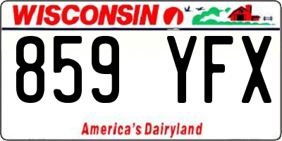 WI license plate 859YFX