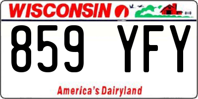 WI license plate 859YFY