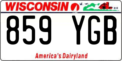 WI license plate 859YGB