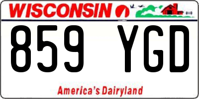 WI license plate 859YGD