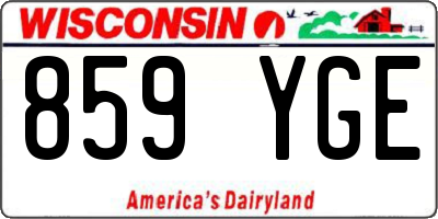WI license plate 859YGE