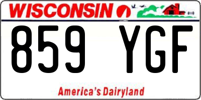 WI license plate 859YGF
