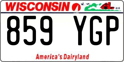 WI license plate 859YGP