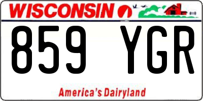 WI license plate 859YGR