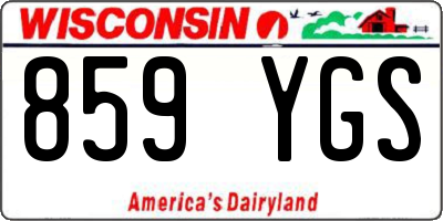 WI license plate 859YGS