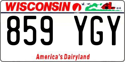 WI license plate 859YGY