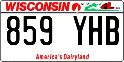 WI license plate 859YHB