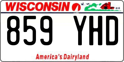 WI license plate 859YHD