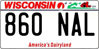 WI license plate 860NAL