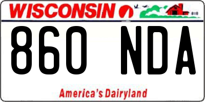 WI license plate 860NDA