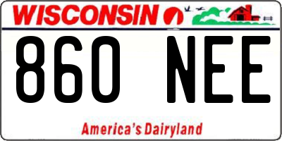 WI license plate 860NEE