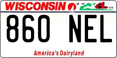WI license plate 860NEL