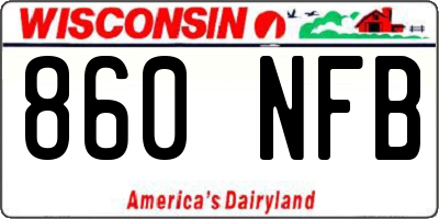 WI license plate 860NFB