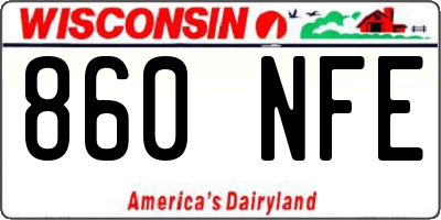WI license plate 860NFE