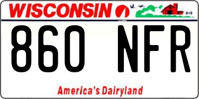 WI license plate 860NFR