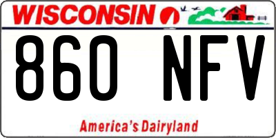 WI license plate 860NFV