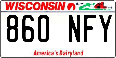 WI license plate 860NFY