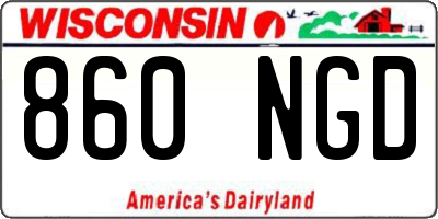 WI license plate 860NGD