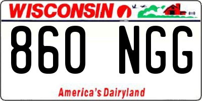 WI license plate 860NGG