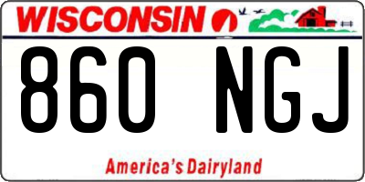 WI license plate 860NGJ