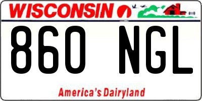 WI license plate 860NGL