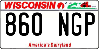 WI license plate 860NGP