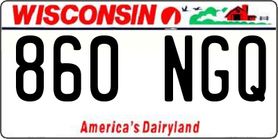 WI license plate 860NGQ