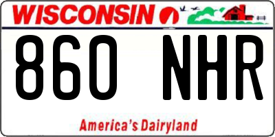 WI license plate 860NHR