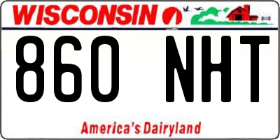 WI license plate 860NHT
