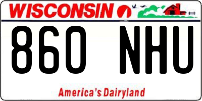 WI license plate 860NHU