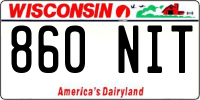 WI license plate 860NIT