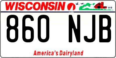 WI license plate 860NJB