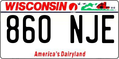 WI license plate 860NJE