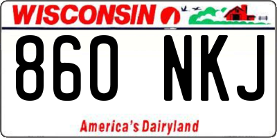WI license plate 860NKJ