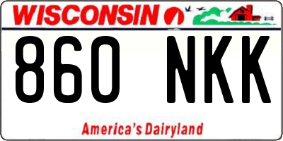 WI license plate 860NKK