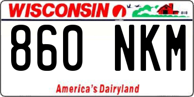 WI license plate 860NKM