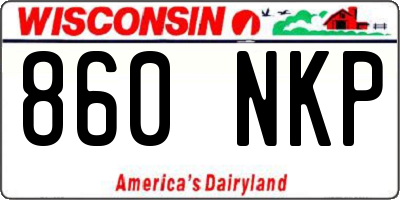WI license plate 860NKP