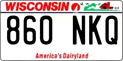 WI license plate 860NKQ