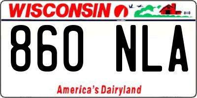 WI license plate 860NLA
