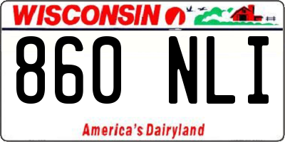 WI license plate 860NLI