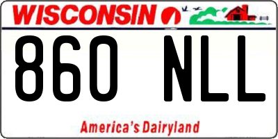 WI license plate 860NLL