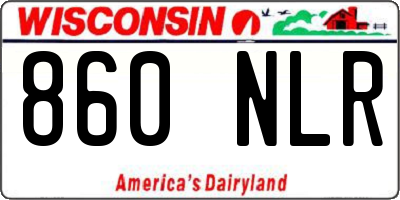 WI license plate 860NLR