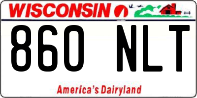 WI license plate 860NLT