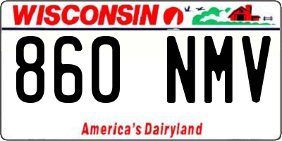 WI license plate 860NMV
