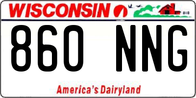 WI license plate 860NNG