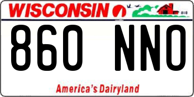 WI license plate 860NNO