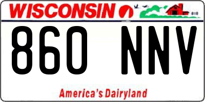 WI license plate 860NNV