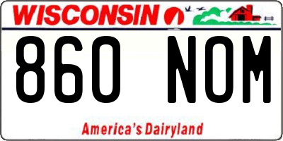 WI license plate 860NOM